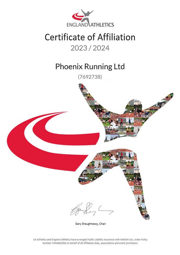 Phoenix Running Ltd - EA Affiliate Certificate