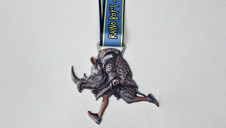 10km. 10 miles Lockdown Croc 10 wooden virtual running medal 